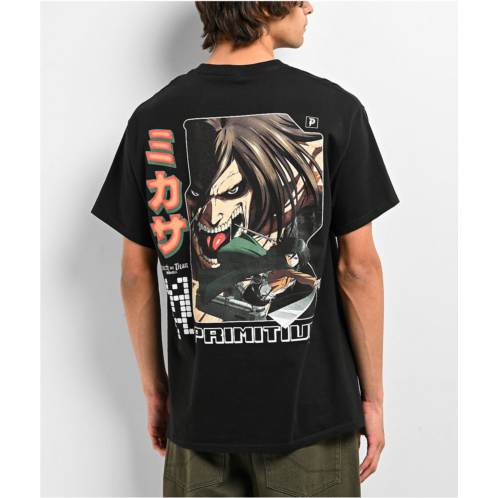 Primitive x Attack On Titan Mikasa Black T-Shirt | Zumiez