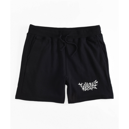 Vitriol Etched Black Sweat Shorts | Zumiez