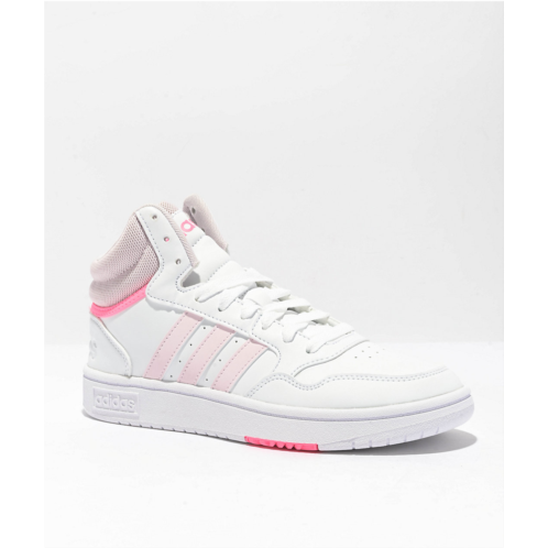 adidas Hoops 3.0 Mid Pink Shoes | Zumiez
