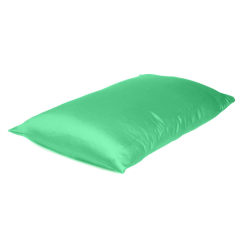 Homezia green dreamy set of 2 silky satin standard pillowcases