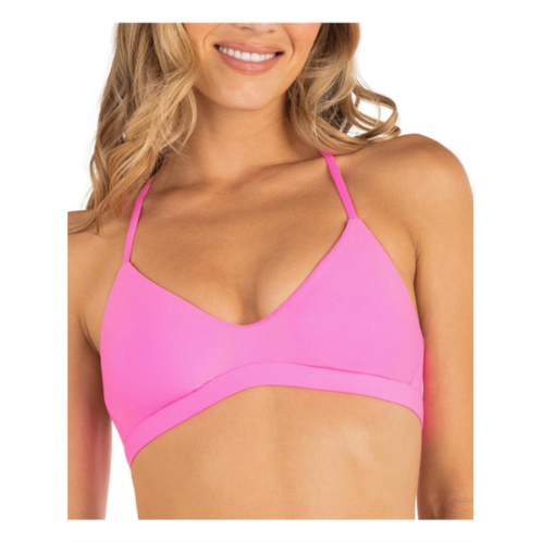 Hurley juniors womens triangle lace-up bikini swim top