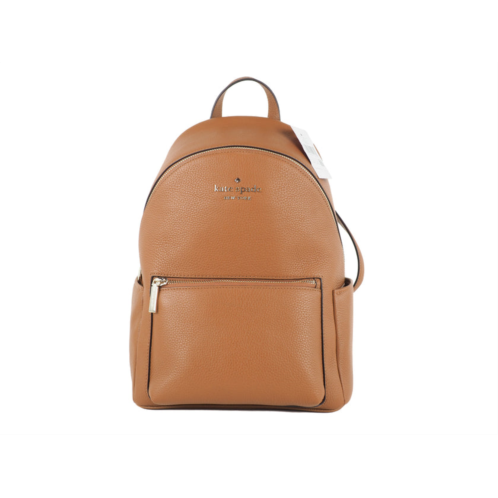 Kate Spade leila medium warm gingerbread pebbled leather backpack womens bookbag