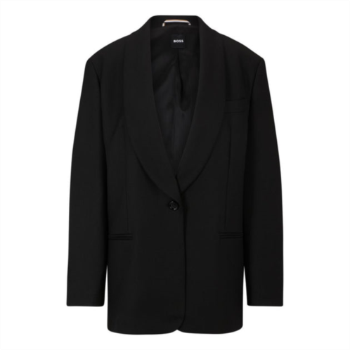 BOSS oversize-fit jacket in virgin-wool twill