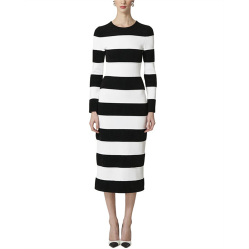 Carolina Herrera crewneck knit column long dress