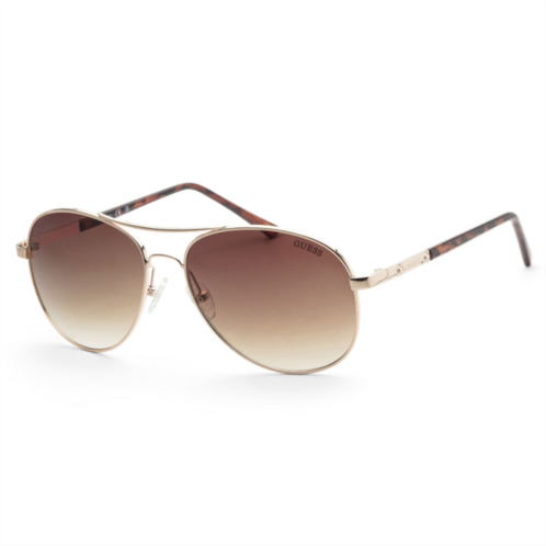 Guess womens 60mm gold sunglasses gf0295-33f