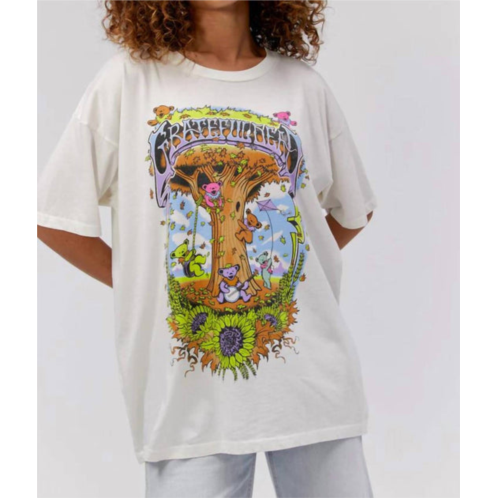 DAYDREAMER grateful dead autumn bears merch tee in white