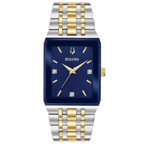 Bulova womens quadra blue dial watch