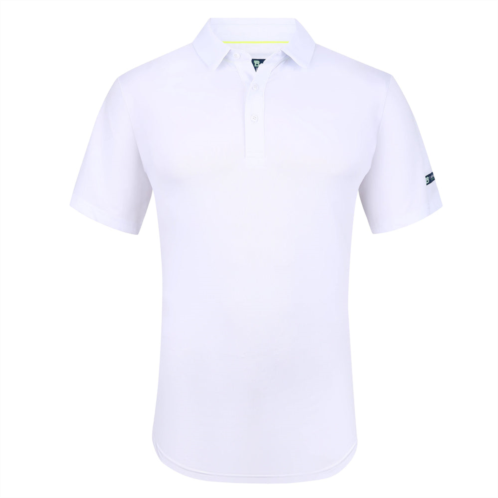 Tom Baine mens performance solid four-way stretch golf polo