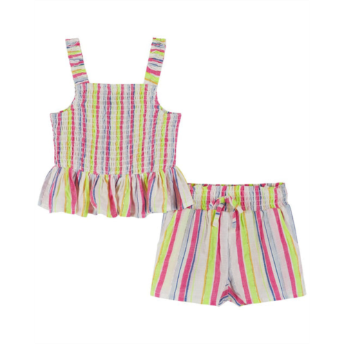 Andy & Evan 2pc smocked top & short set