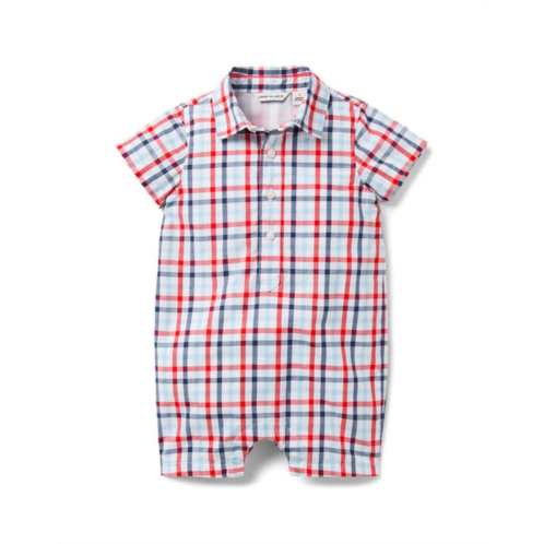 Janie and Jack baby plaid romper