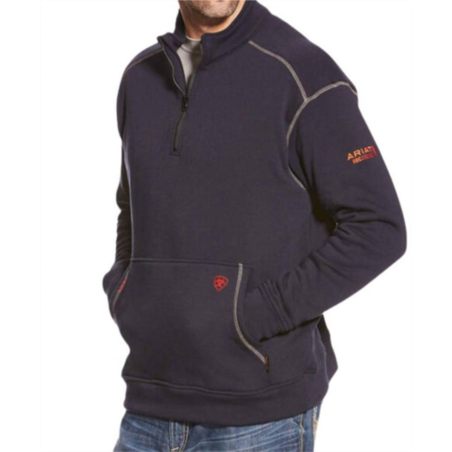 ARIAT polartec fleece 1/4 zip top in navy