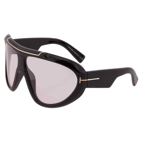 Tom Ford mens 72 mm shiny black sunglasses