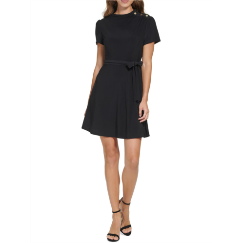 DKNY womens mock neck polyester wear to work dress