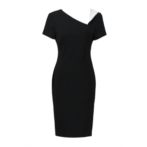 Joseph Ribkoff two-tone asymmetrical dress in black,white