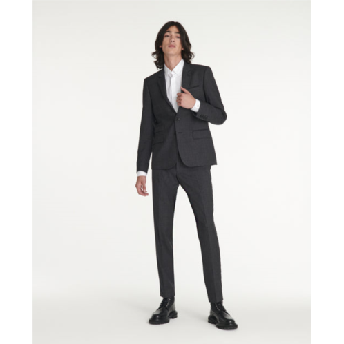 The Kooples gray patterned suit pants in wool