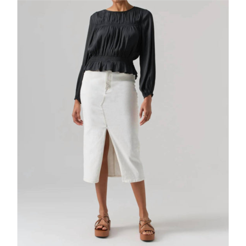 Sanctuary denim midi skirt in ivory