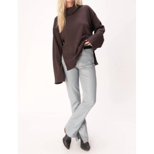 PROJECT SOCIAL T nicola funnel neck sweatshirt in brown