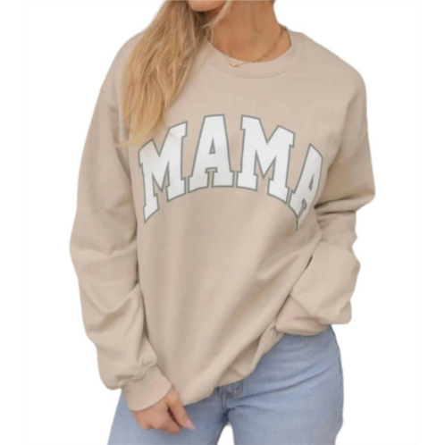 CHARLIE SOUTHERN mama collegiate sweatshirt in oatmeal