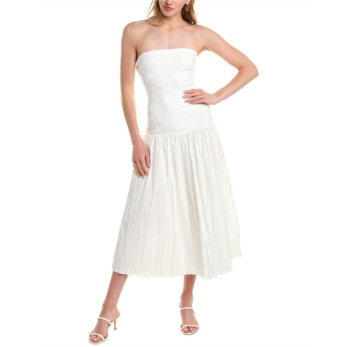 Nicholas jaxon drop waist broomstick pleated midi dress