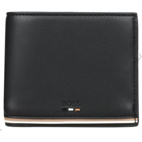 Hugo Boss mens ray 8 credit card slot wallet, black