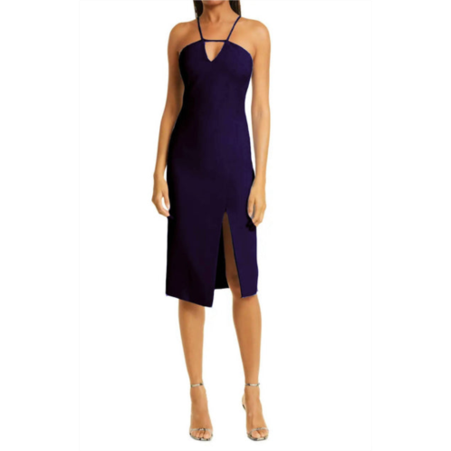 LIKELY illy sexy cut out chest sheath dress in navy blue