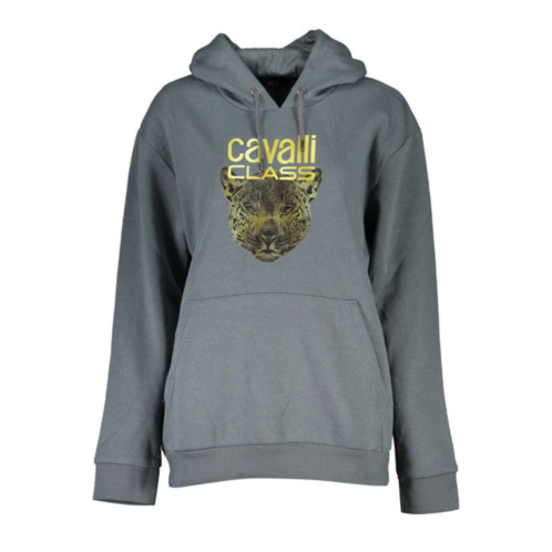 Cavalli Class sleek fleece hooded womens sweatshirt