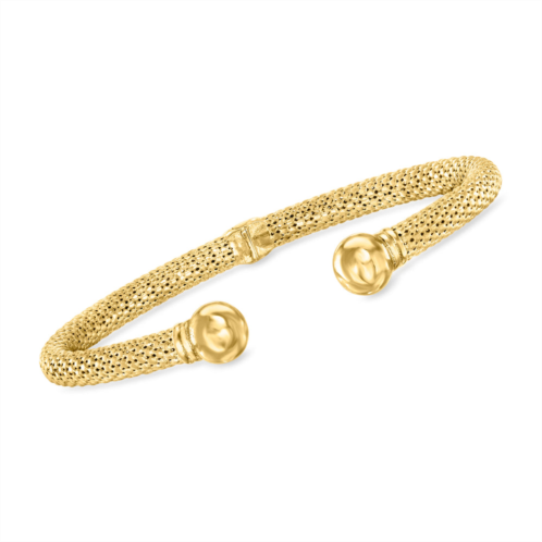 Ross-Simons 18kt gold over sterling ball cuff bracelet