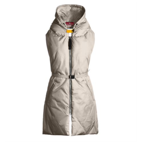 PARAJUMPERS estelle hooded down scarf in silver grey