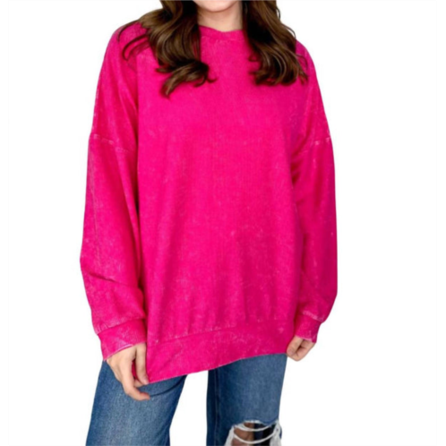 Jess Lea alexis corded vintage pullover in pink