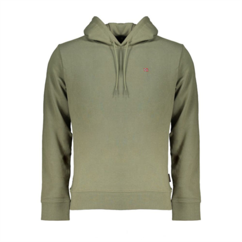 Napapijri emerald hooded sweatshirt with mens embroidery