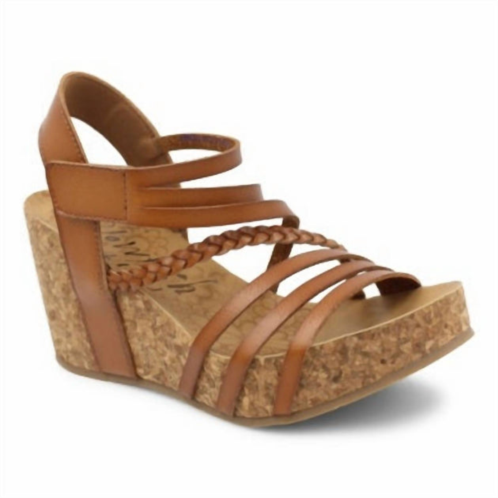 BLOWFISH heidi strappy wedge sandals in brown