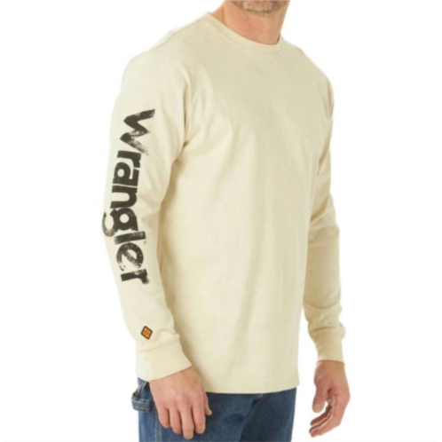 Wrangler mens fire resistant t-shirt in sand