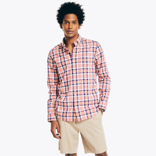 Nautica mens plaid poplin shirt