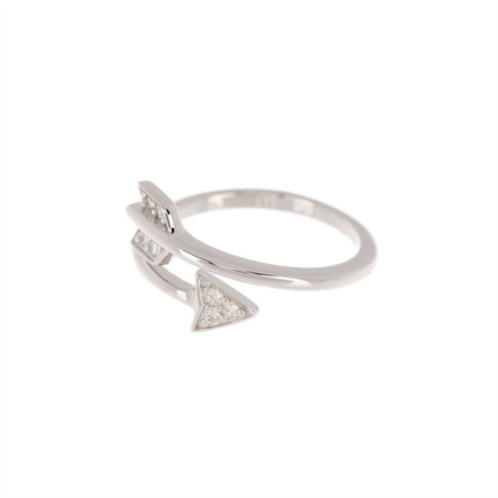 Adornia open arrow ring silver