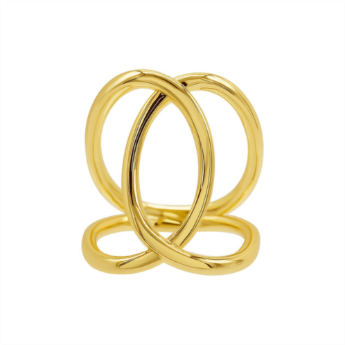 Adornia 14k gold plated tall infinity ring