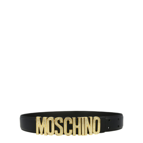 Moschino crystal embellished logo lettering