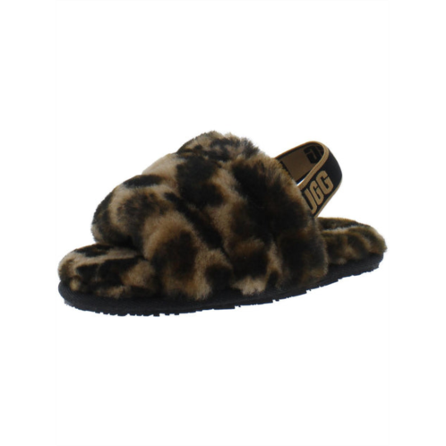 Ugg fluff yeah girls leather toddler slide slippers