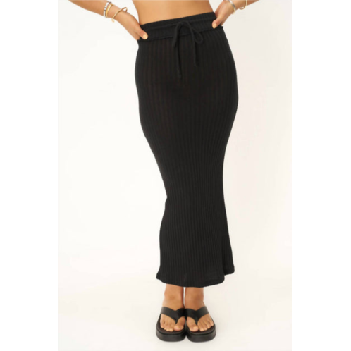 PROJECT SOCIAL T love like this sweater rib maxi skirt in black