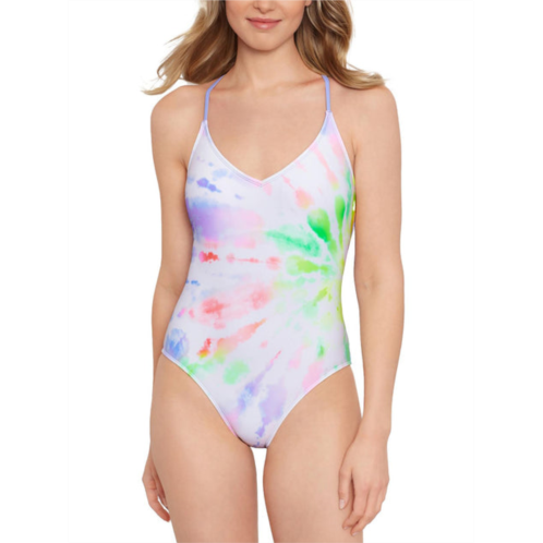 Salt + Cove juniors womens tie-dye moderate one-piece swimsuit