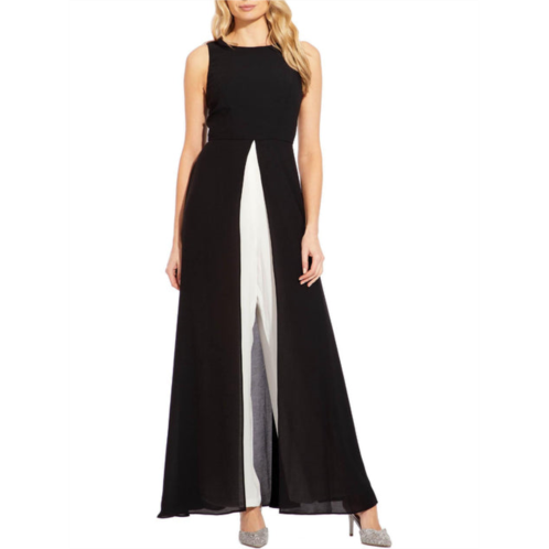 Adrianna Papell petites womens crepe overlay jumpsuit