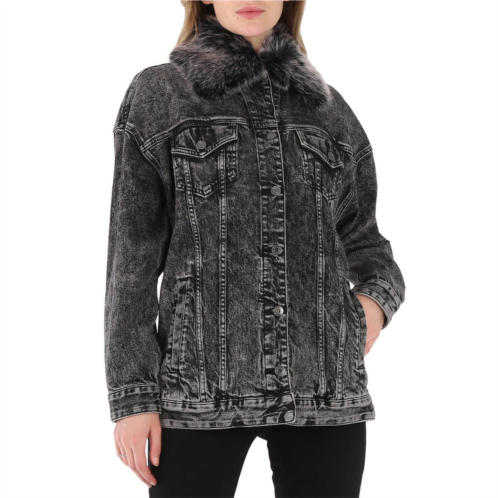 Michael Kors ladies acid-wash denim jacket