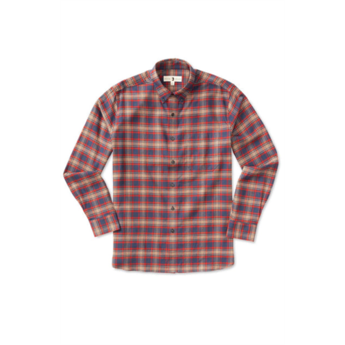 DUCK HEAD woodlawn plaid flannel shirt in navy