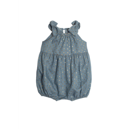 Mabel + Honey babys skylar romper in blue