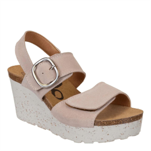 OTBT peasant wedge sandal in rosette