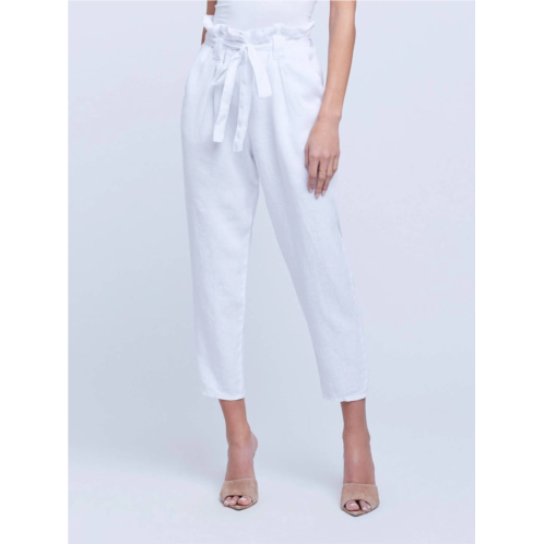 heather paperbag pant in blanc