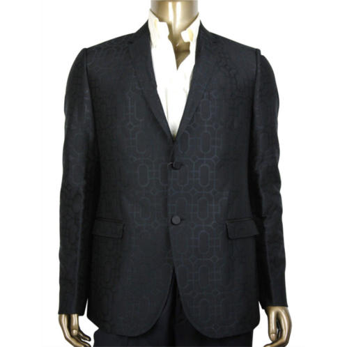 Gucci mens emerald jacquard dylan 60 wool silk 2 buttons jacket