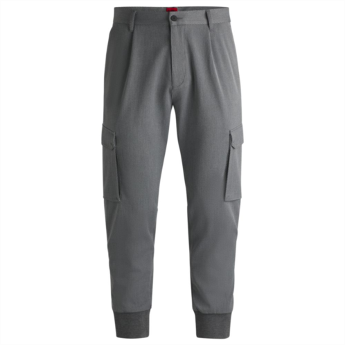 HUGO slim-fit trousers in stretch gabardine