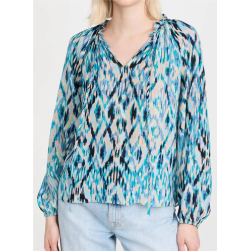 Shoshanna samson top in blue multi