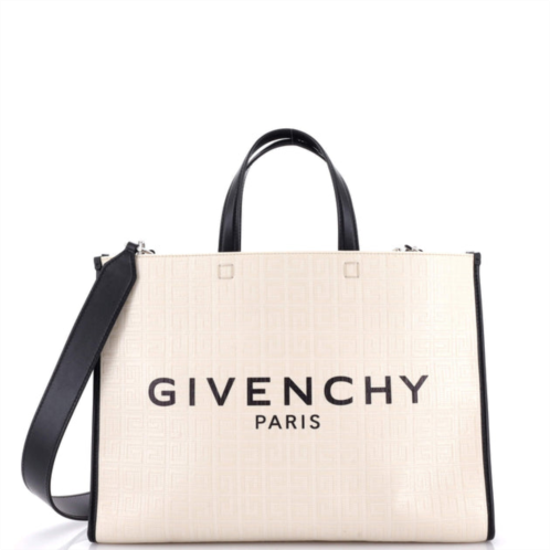 Givenchy g shopper tote 4g coated canvas medium