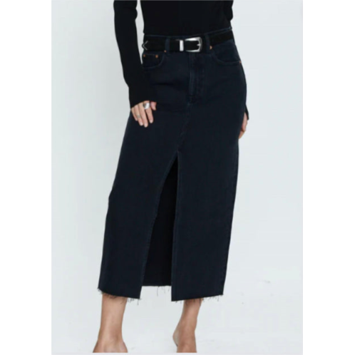 PISTOLA alice midi skirt in black wash